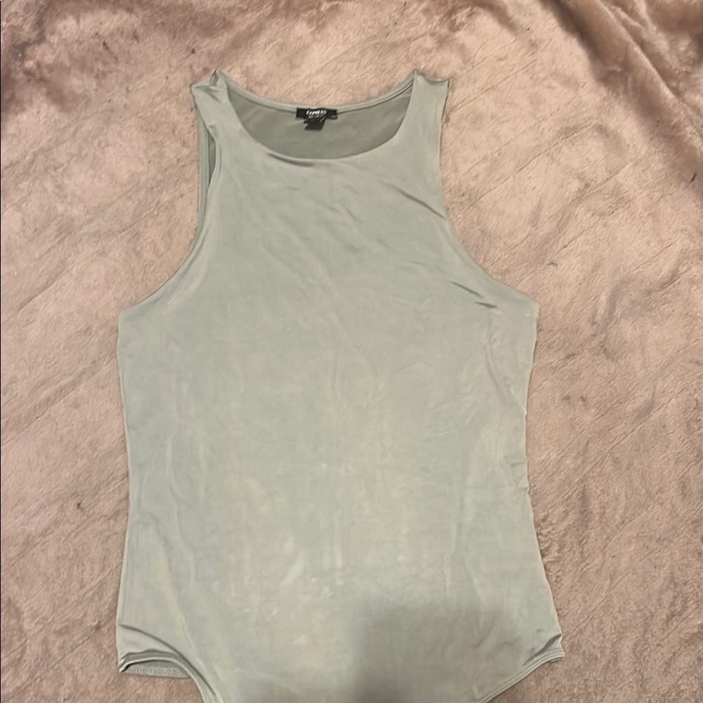 Express Women's Light Mint Green Bodysuit